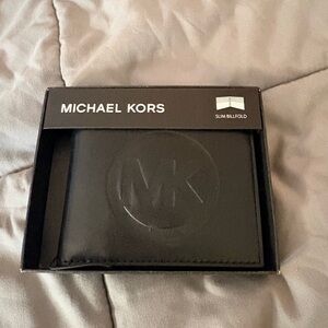 Michael Kors Black Embossed Billfold Wallet